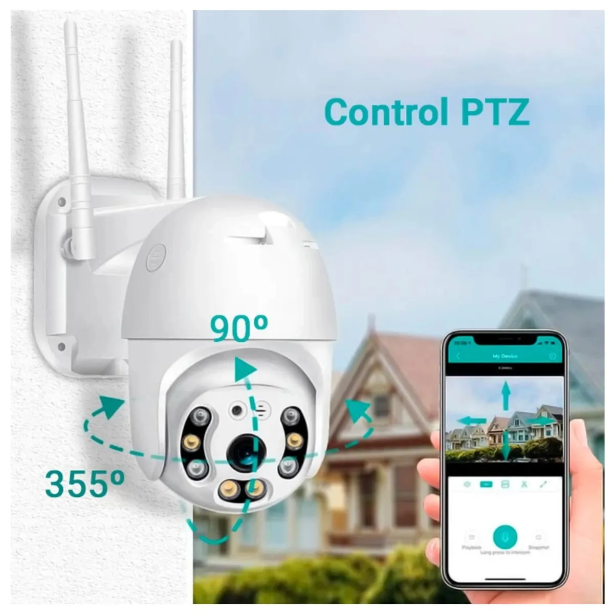 Cámara de Seguridad Vigilancia PTZ IP Wifi Full HD